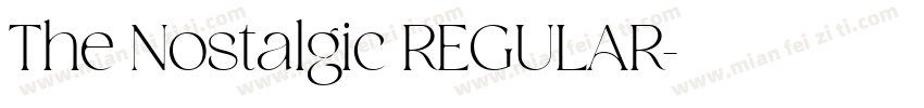 The Nostalgic REGULAR字体转换